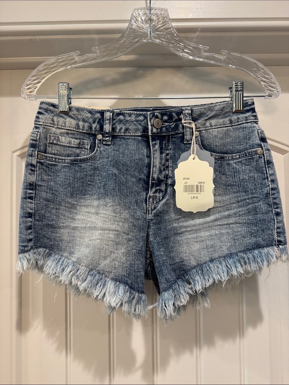 NWT Altar’d State sandblast denim shorts, size 26